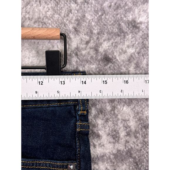 Anthropologie Jeans 27 Womens Pilcro Skinny Leg Split Hem High Rise Dark Denim - Picture 3 of 7